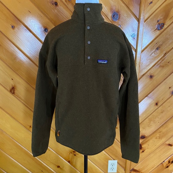 Patagonia Better Sweater Marsupial Men's Medium 1/4 Button Snap Fleece Pullover - Picture 2 of 9